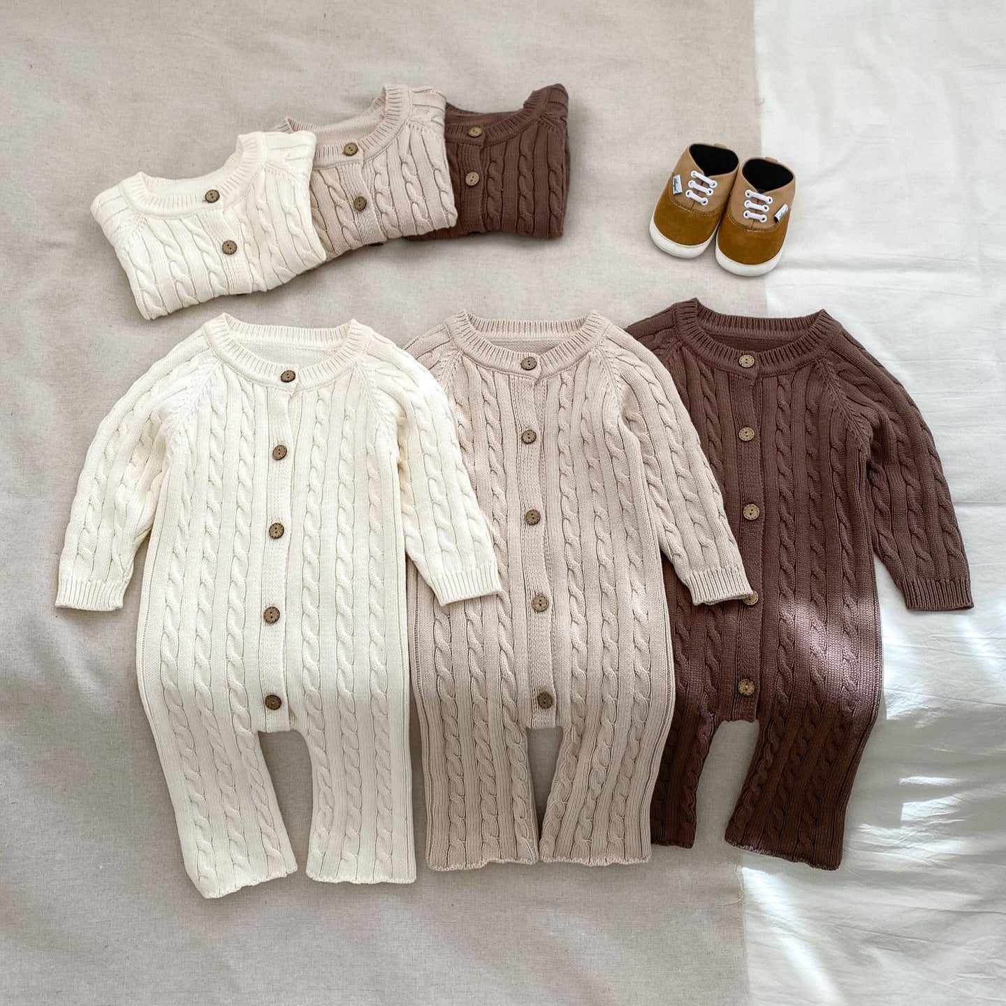 Long Sleeved Onesie With Buttons