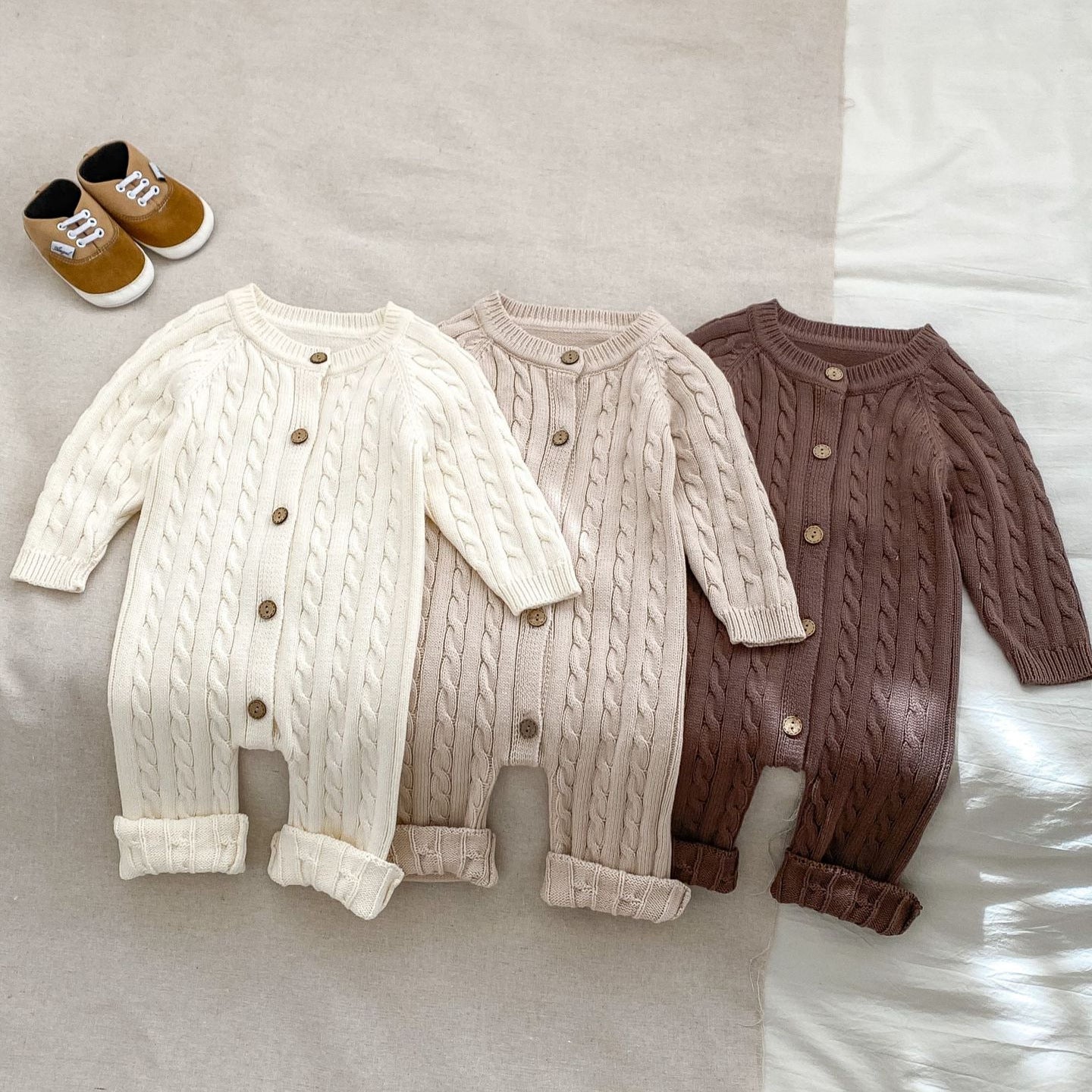 Long Sleeved Onesie With Buttons