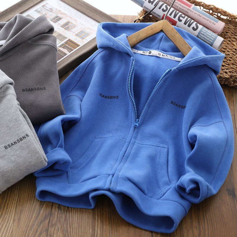 Hooded zip-up jacket